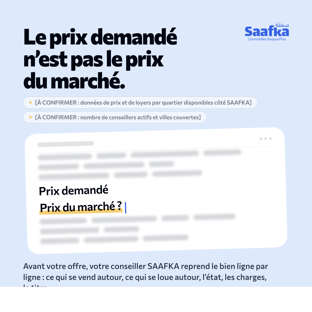 Le prix demandé n'est pas le prix du marché