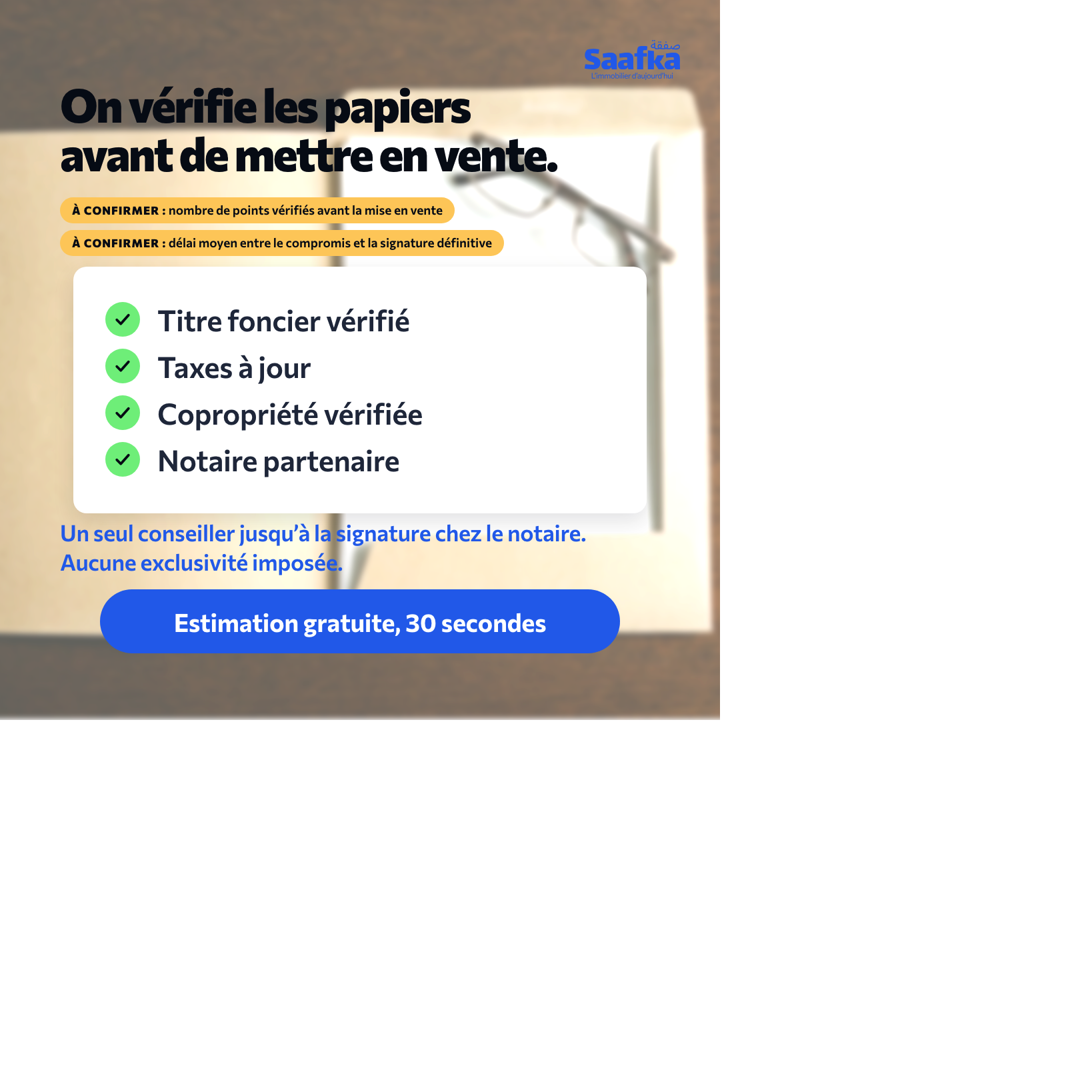 Les papiers d'abord